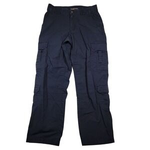 5.11 Tactical‎ Men's Ripstop Cargo Pants Sz 32 Blue Utility Trouser Rubber Waist